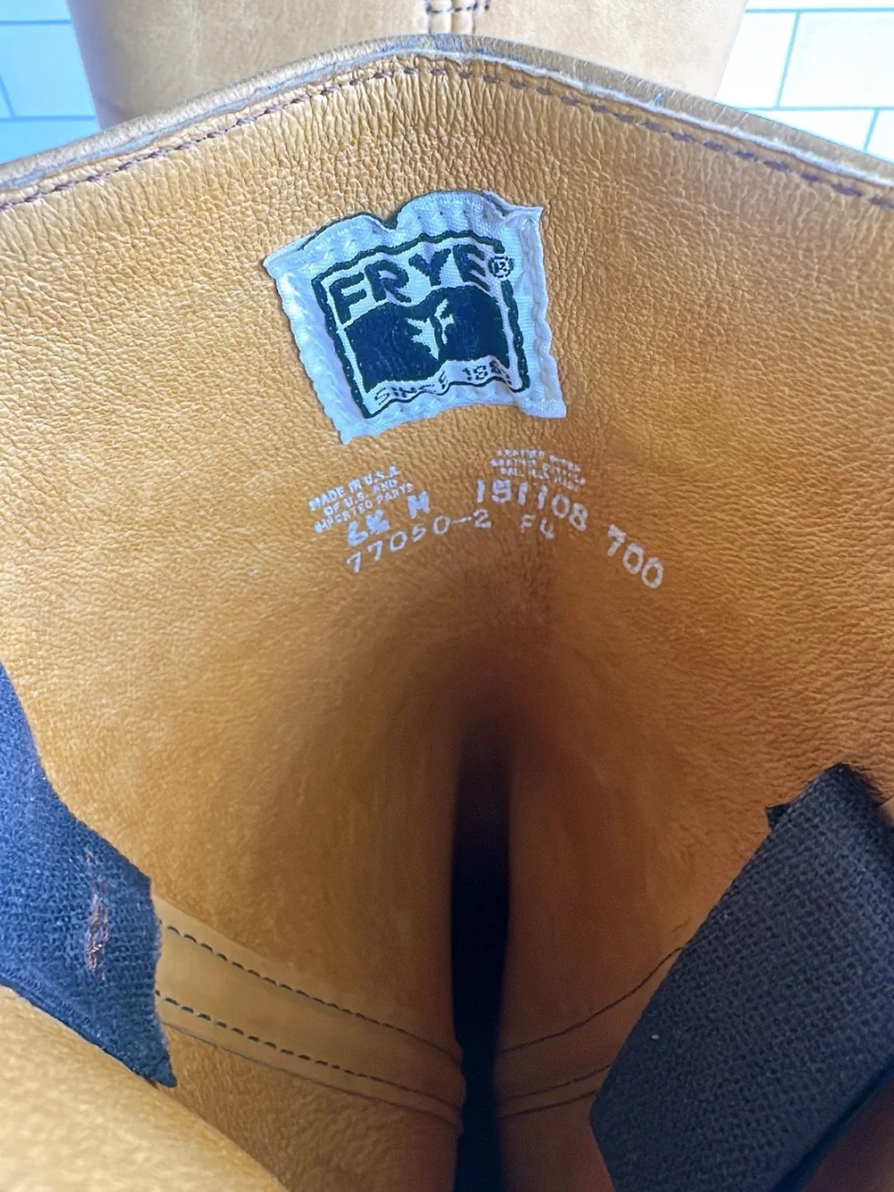 Frye Tall 14L Leather Riding Campus Boots in Banana - Picture 7 of 11